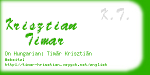 krisztian timar business card