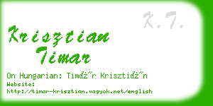 krisztian timar business card